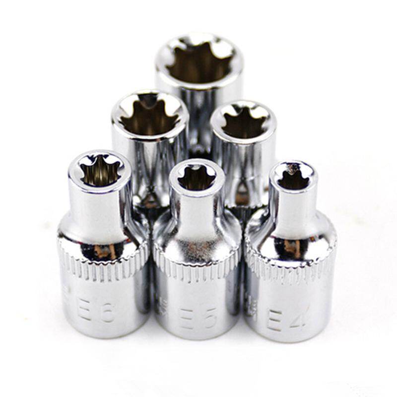 Bộ 6 Chiếc Ổ Cắm Điện Cho Đầu Cái Hình Sao Torx 1/4 Bộ Dụng Cụ Cầm Tay E4 E5 E6 E7 E8 E10