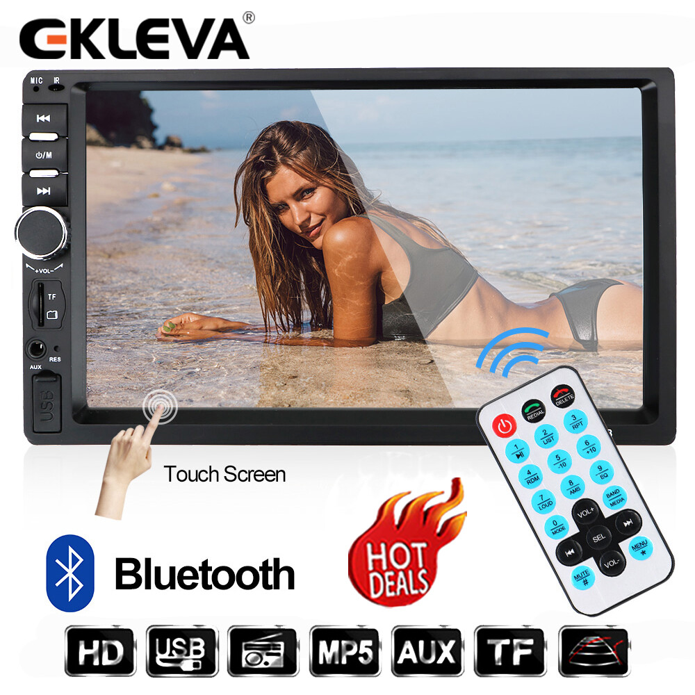 EKLEVA 2 din Universal car radio 7  HD Car Multimedia Player 2 DIN Touch Screen Auto audio Stereo MP5 Bluetooth USB TF FM camera Backup Monitor