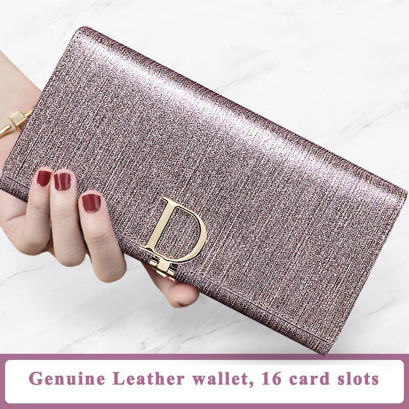 Hot Selling Fashion Design D Letter Genuine Leather handbags long Wallet Women Clutch bag Brand Luxury Long Wallets Coin Purse Card Holder Cowhide multi-functional wallet for women