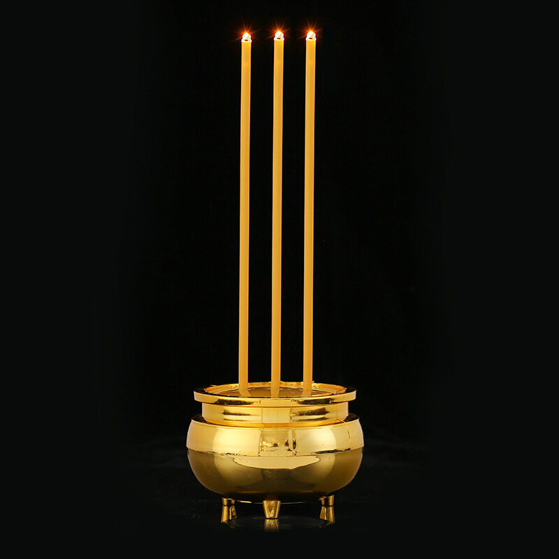 KS Electric incense burner, 3 LED incense sticks, rechargeable, builtin battery With USB