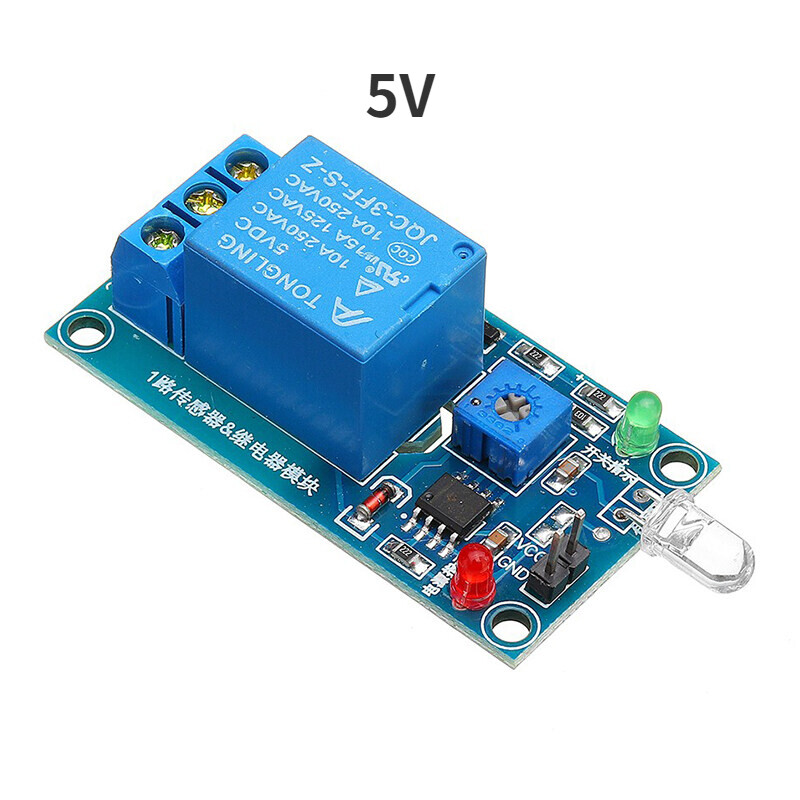 DC 5V 12V Photodiode Relay Module Light Detection Light-seeking Module Laser Receiver Relay Board