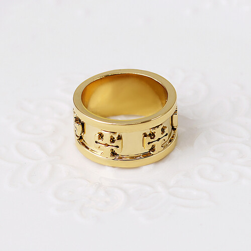Tory Burch New Fashion Ring Advanced Fashion Logo Ring Exquisite Texture Jewelry Light Luxury Retro Ring