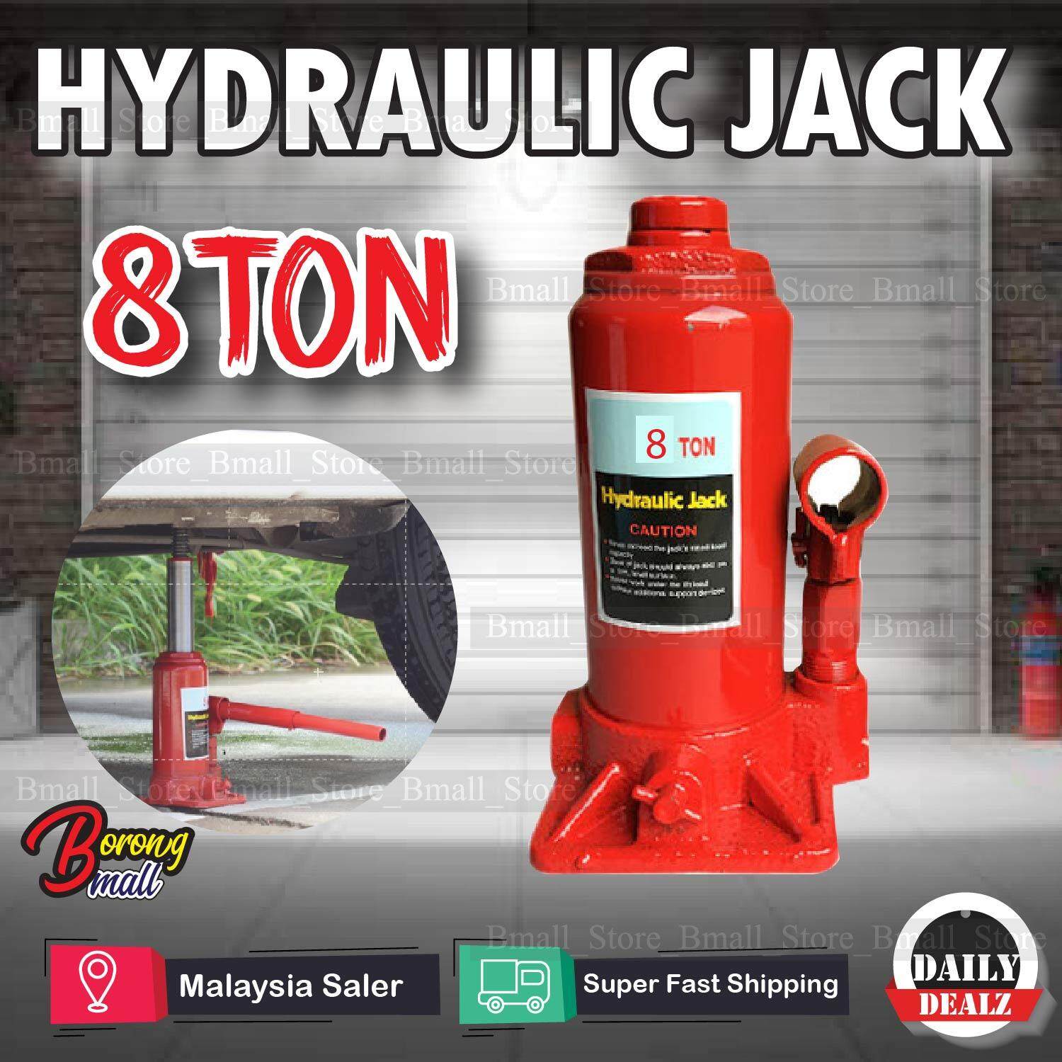 8 TON Heavy Duty Hydraulic Bottle Jack Lifting Stand Emergency Vehicle