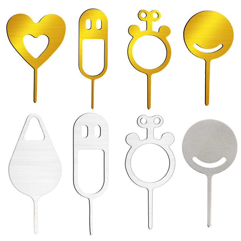 10pcs thẻ Sim dụng cụ tháo đinh ghim thực tế khay thẻ Sim que chọc thẻ pin khay thẻ Sim ejector kim cho điện thoại di động điện thoại thông minh