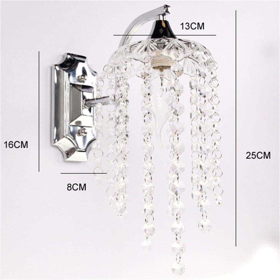 Nóng Người Bán Pha Lê Giọt Đơn Đèn Có Công Tắc Trong Nhà Chrome Sconce Chiếu Sáng