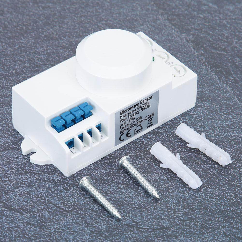 5.8GHz Microwave Radar Sensor Body Motion Auto Detector Light Switch AC 220V-240V