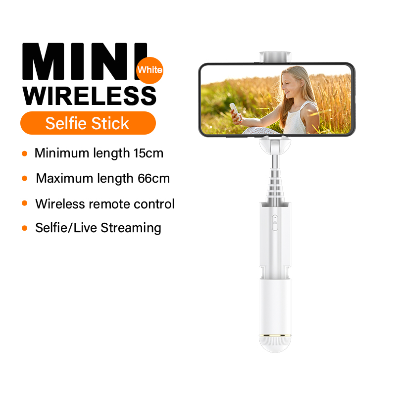 Sunkandi Mini Ảnh Tự Sướng Thanh Bluetooth 4.2 tay cầm xách tay camera điện thoại thông minh Với điều khiển từ xa không dây Cho iPhone Samsung Huawei Android