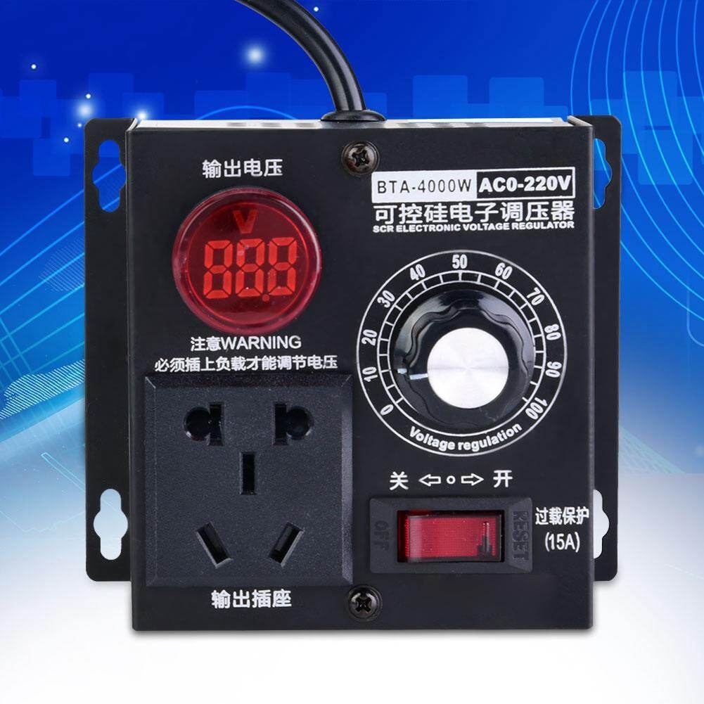 AC 220V 4000W SCR Voltage Regulator Motor Fan Speed Controller Dimmer