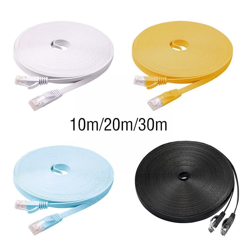 [HOT W] RJ45 Ethernet Network Lan Cable CAT6 Gigabit Flat Network Cable Ribbon Cable Patch Cable for Internet Modem Router F7P7