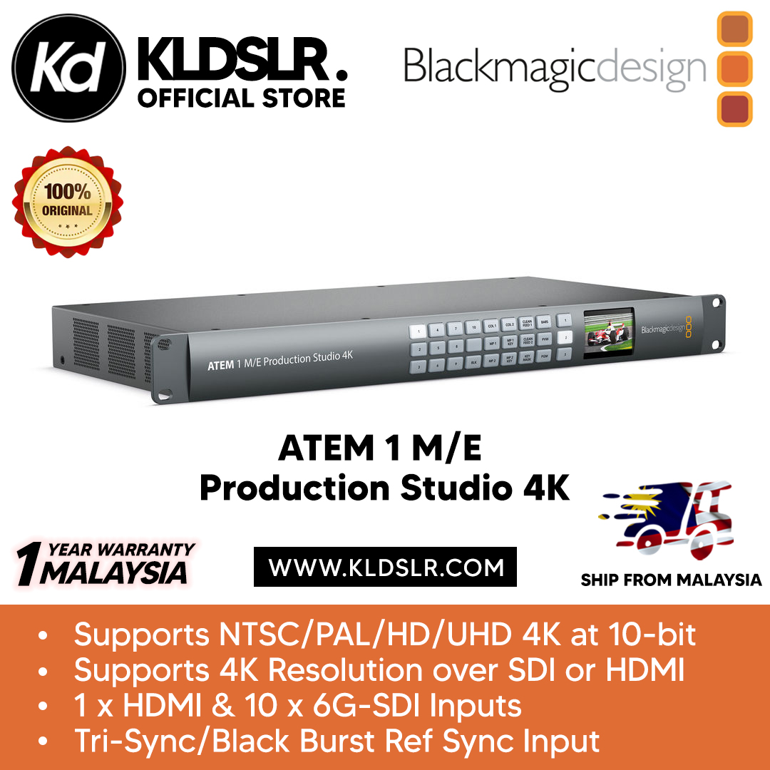 Blackmagic Design ATEM 1 M/E Production Studio 4K | Lazada