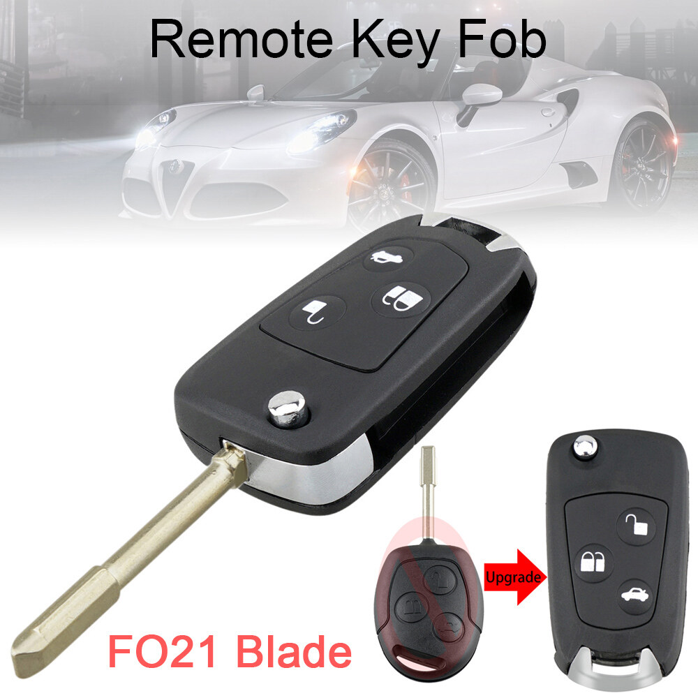 3 Buttons Car Modified Flip Folding Remote Key Flip Fob Shell with FO21 Blade Fit for Ford Mondeo / Fiesta / Focus / KA / Transit 2002-2012
