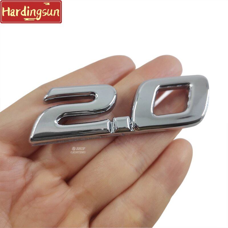 Hardingsun 1 x abs 2.0 2.4 2.5 2.7 letter car auto rear emblem badge decal sticker replacement output letter 2.0 2.4 2.5 2.7