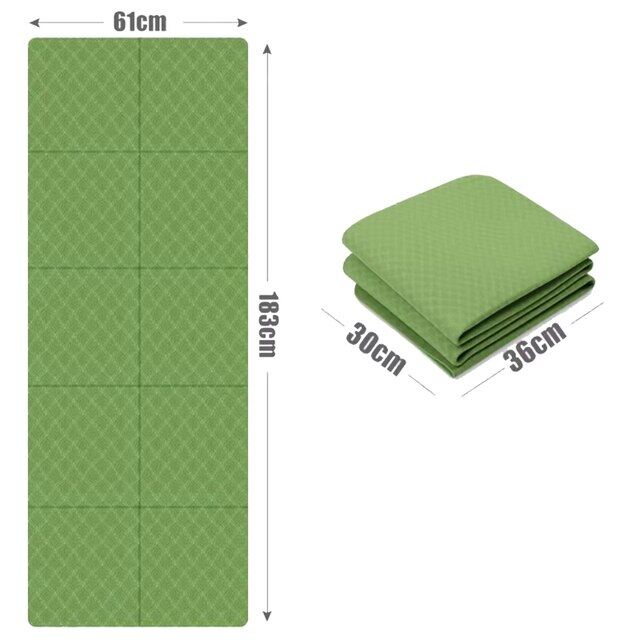 Foldable Yoga Mat TPE Camping Mat 4MM/6MM Thick Anti-Skid Sports Fitness Mat Portable Gymnastics Mat For Exercise, Yoga, Pilates