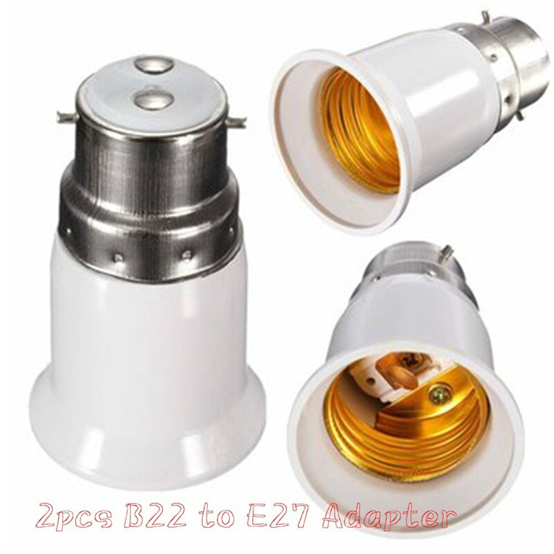 2 Cái Bộ Chuyển Đổi Đui Đèn Bằng Vật Liệu Chống Cháy B22 Sang E27 Bộ Chuyển Đổi Loại Đui Bóng Đèn Đui Đèn Đui Đèn Led Bộ Chuyển Đổi Đui Đèn