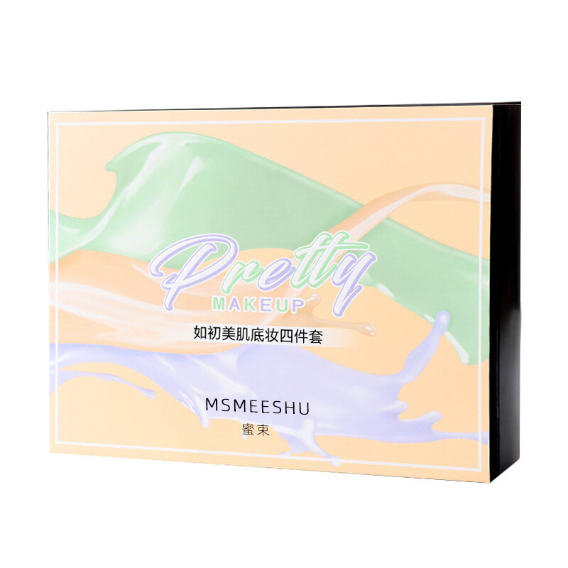 Phấn Phủ Tự Nhiên & Kem Nền Trang Điểm Dạng Lỏng Bộ Trang Điểm Làm Đẹp Che Khuyết Điểm