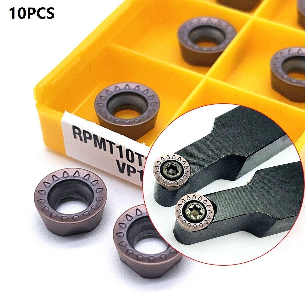 10pcs carbide insert lathe tool rpmt10t3moe vp15tf internal round carbide insert rpmt 1204cnc