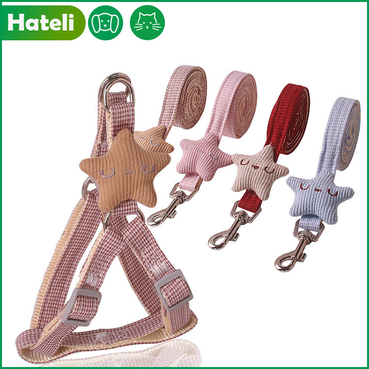 【HATELI】Dog Leash Vest-style Pet Starfish Chest Harness Dog Chain Pet Dog Leash Dog Leash
