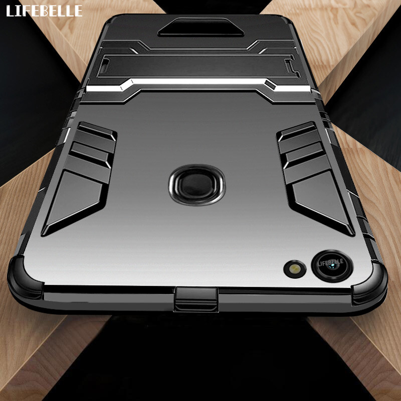 Lifebelle Cho OPPO F5 / F5 Tuổi Trẻ/Ốp A73, Vỏ Điện Thoại Lai Chống Sốc Kiểu Áo Giáp Nhựa Cứng + Thiết Kế Chân Đế Bằng Silicon Mềm