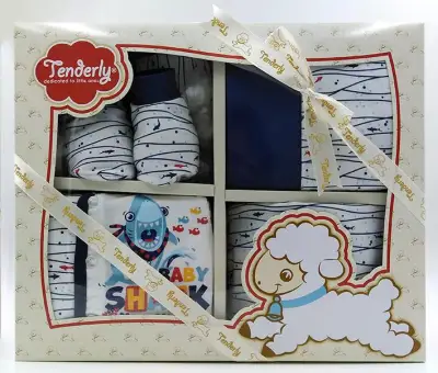 Tenderly 5 Pieces Pack Baby Gift Set - Baby Shark