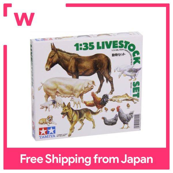 Tamiya 1/35 military miniature series no.128 animal set plastic model 35128