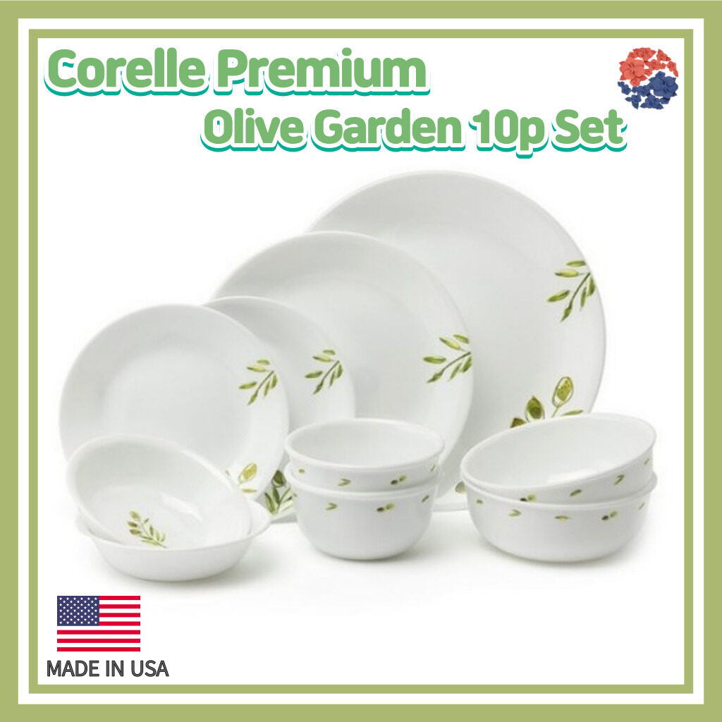 CORELLE PREMIUM Olive Garden 10p set /Corelle USA set/Corelle Premium