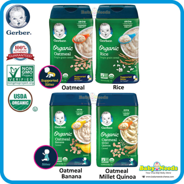 gerber organic oatmeal baby cereal
