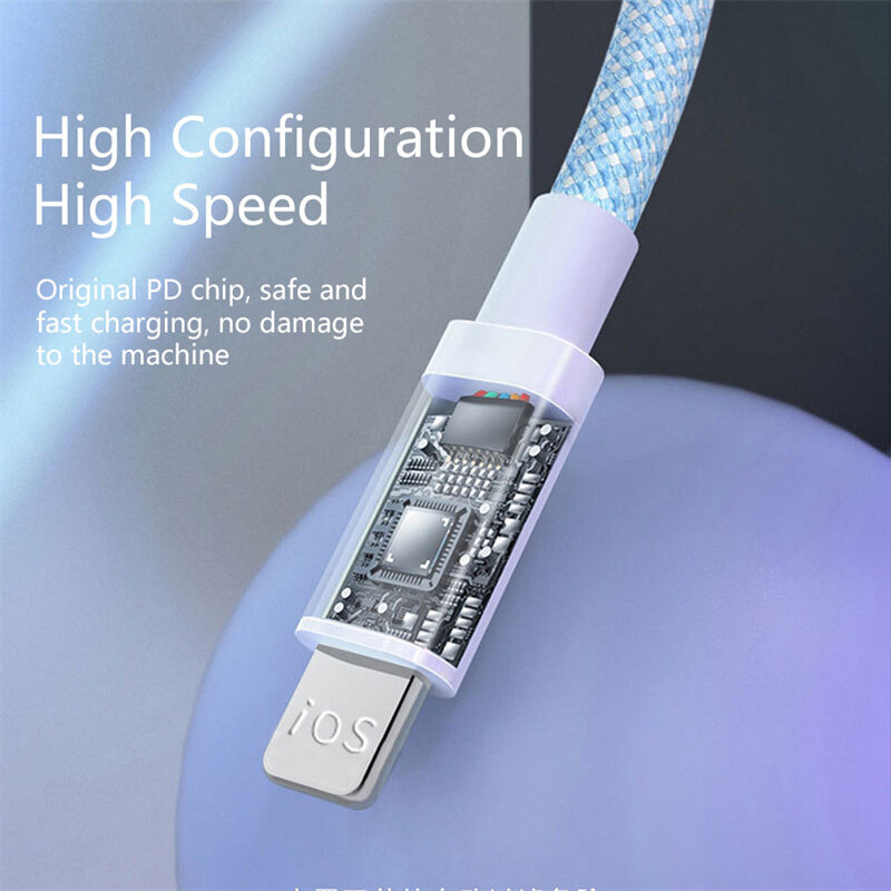 Cáp Sạc Nhanh PD 20W Tương Thích Với IPhone Cáp Sạc Type C Đến 8 Chân Tương Thích Với IPhone 13 Pro Max Dây Dữ Liệu USB C 1M