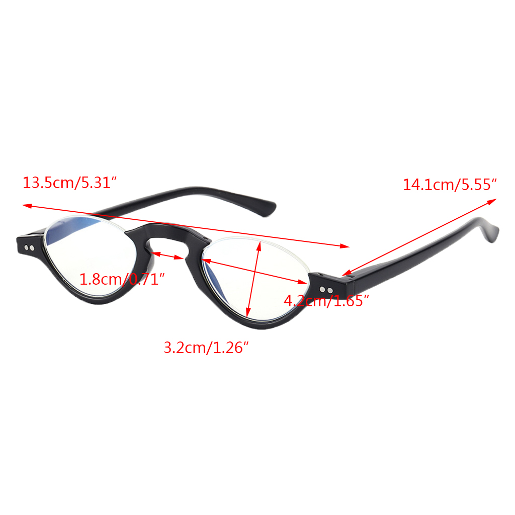 Half Frame Reading Glasses Blue Light Blocking Computer Readers UV Protection