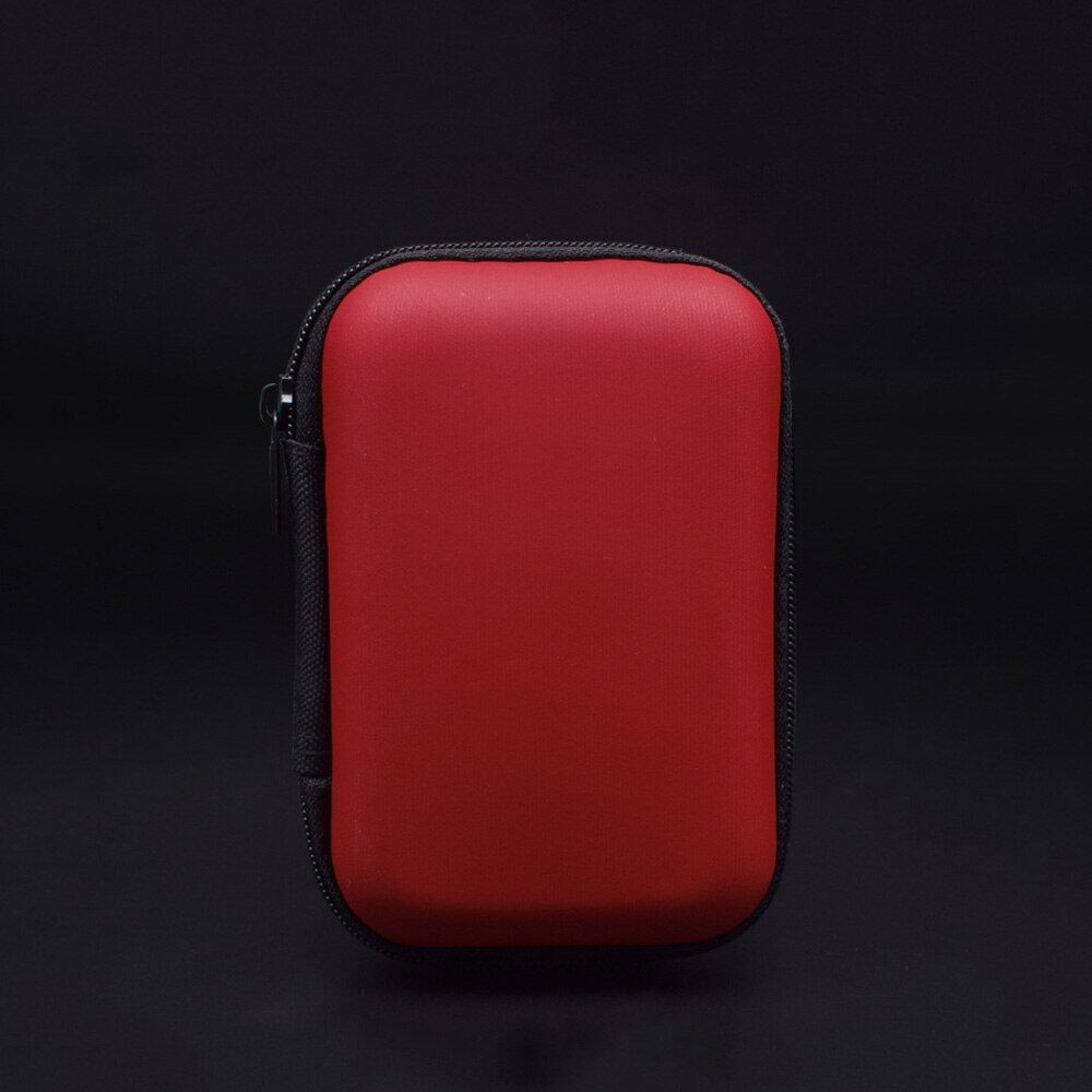 Zipper Hard Earphone Case PU Leather Headphone Storage Bag Protective Usb Cable Organizer Portable Earbuds Pouch Box