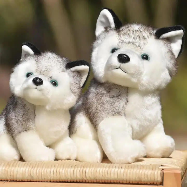 Kawaii Boneka Anak Anjing Mainan 20 Cm Anjing Husky Simulasi