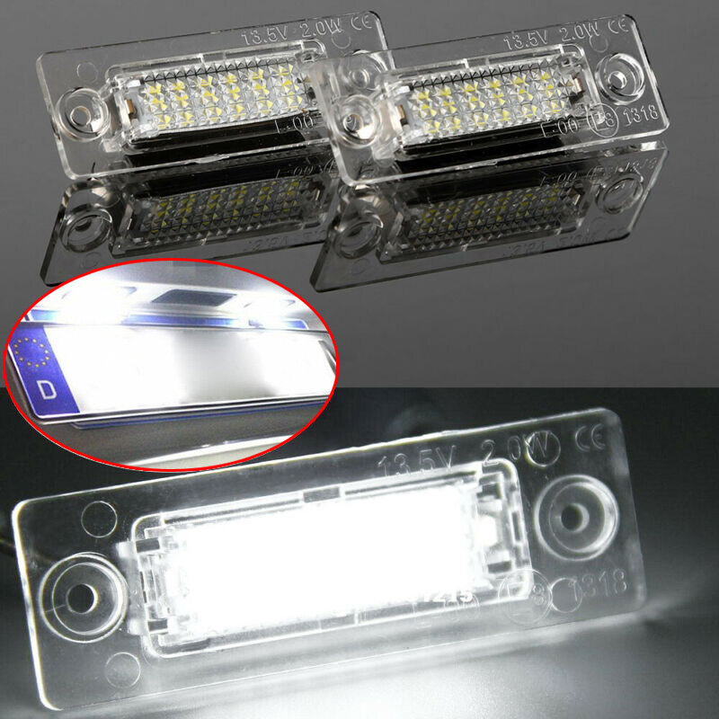 LED License Plate Lights 2pcs Set 1Pair 18 SMD 6000K Durable Brand new