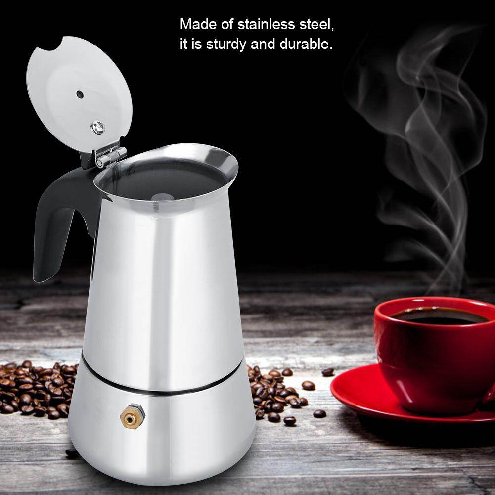 Portable Stainless Steel Coffee Pot Moka Espresso Maker Mocha Pot