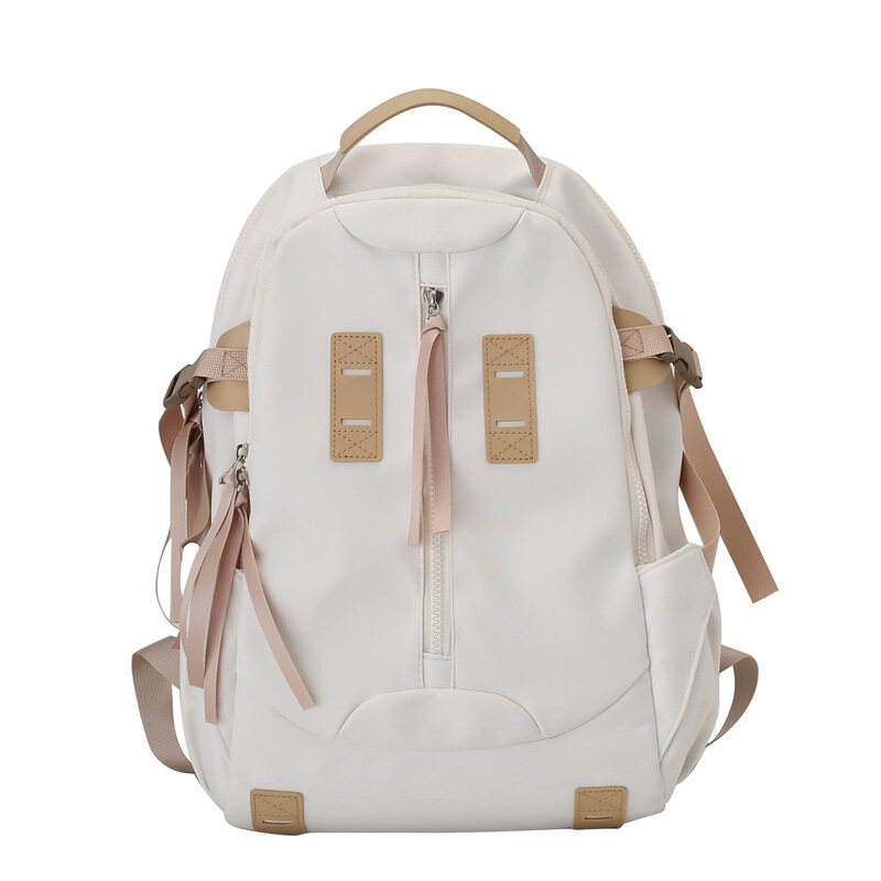 Leacat Schoolbag for female college students, Korean style niche student backpack, large capacity travel backpack