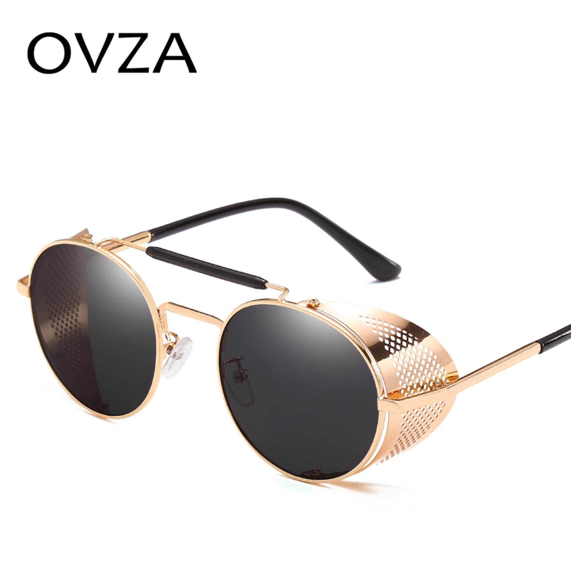 Steampunk Triangle Sunglasses Women Men Vintage Brand Designer Metal Sun Glasses