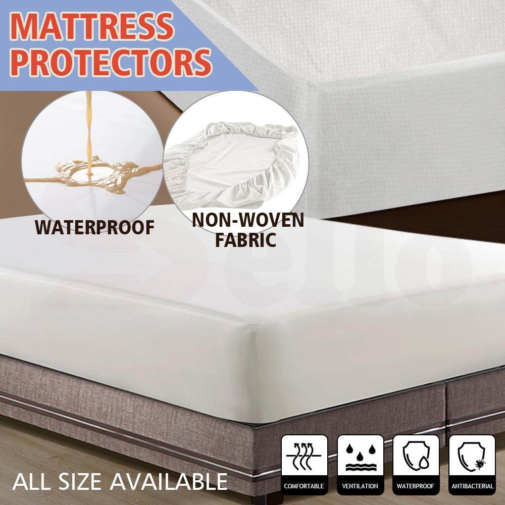 DOUBLE WATERPROOF MATTRESS PROTECTORS SINGLE KING /& SUPER KING SIZES