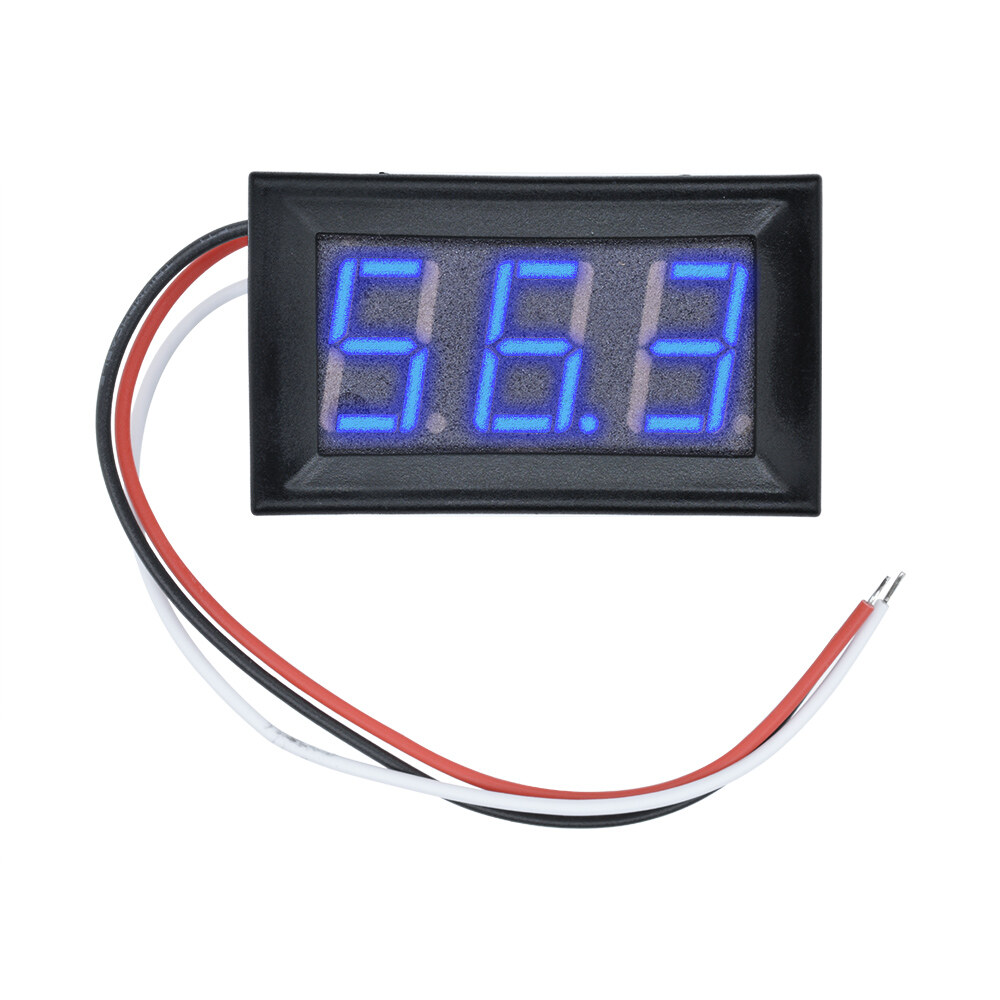 DIPPRUN 0.56 Inch Three Wire DC 0~99.9V Voltage Meter with Terminal Wire LED Digital Display Voltmeter Voltage Meter Voltmeter for Motorcycle