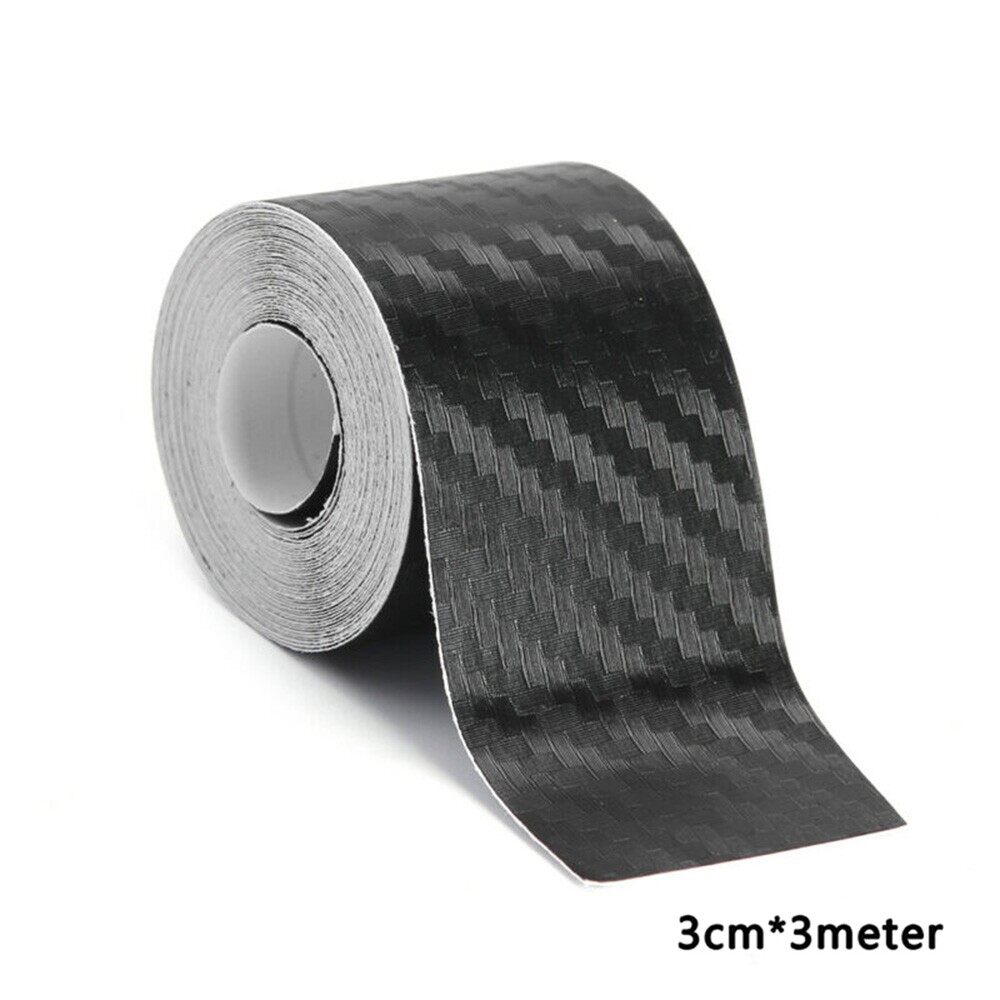 5cm 3D Nano Carbon Fiber Car Sticker Ca Door Sill Anti-Scratch Protector Tape UK
