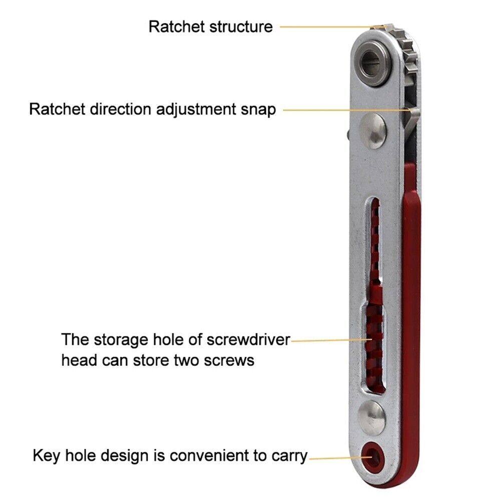 Magnetic Ratchet Wrench Hexagon Torx Bidirectional Control Screwdriver Drill Bit