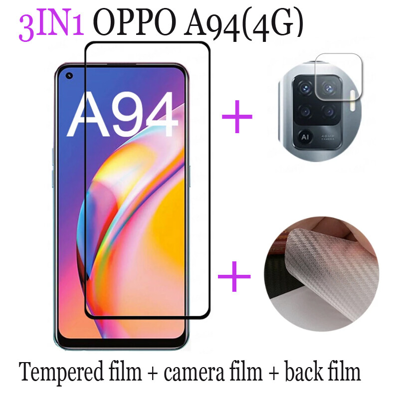 (3 in 1)For OPPO A94(4G)/OPPO A74(4G)/OPPO A54(4G) ฟิล์มกระจกนิรภัย