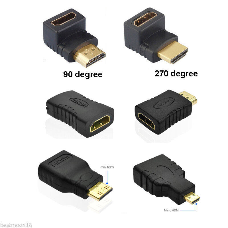 HDMI Đầu Đực thành đầu cái Bộ chuyển đổi kết nối nối dài Mini Micro HDMI cáp kết nối cho máy ảnh HDTV f/M HD 1080P Cáp chuyển đổi Bộ kết nối mở rộng
