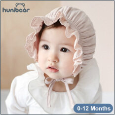 Mũ công chúa Hunibear vải cotton nguyên chất, mềm mại và thoải mái, thời trang xuân hè cho bé gái 0-12 tháng tuổi – INTL