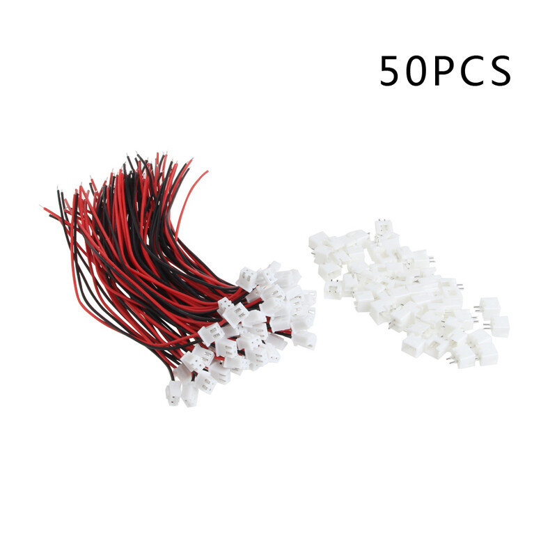 50 sets jst xh 2.5 2 pin battery connector plug female male with 150mm wire