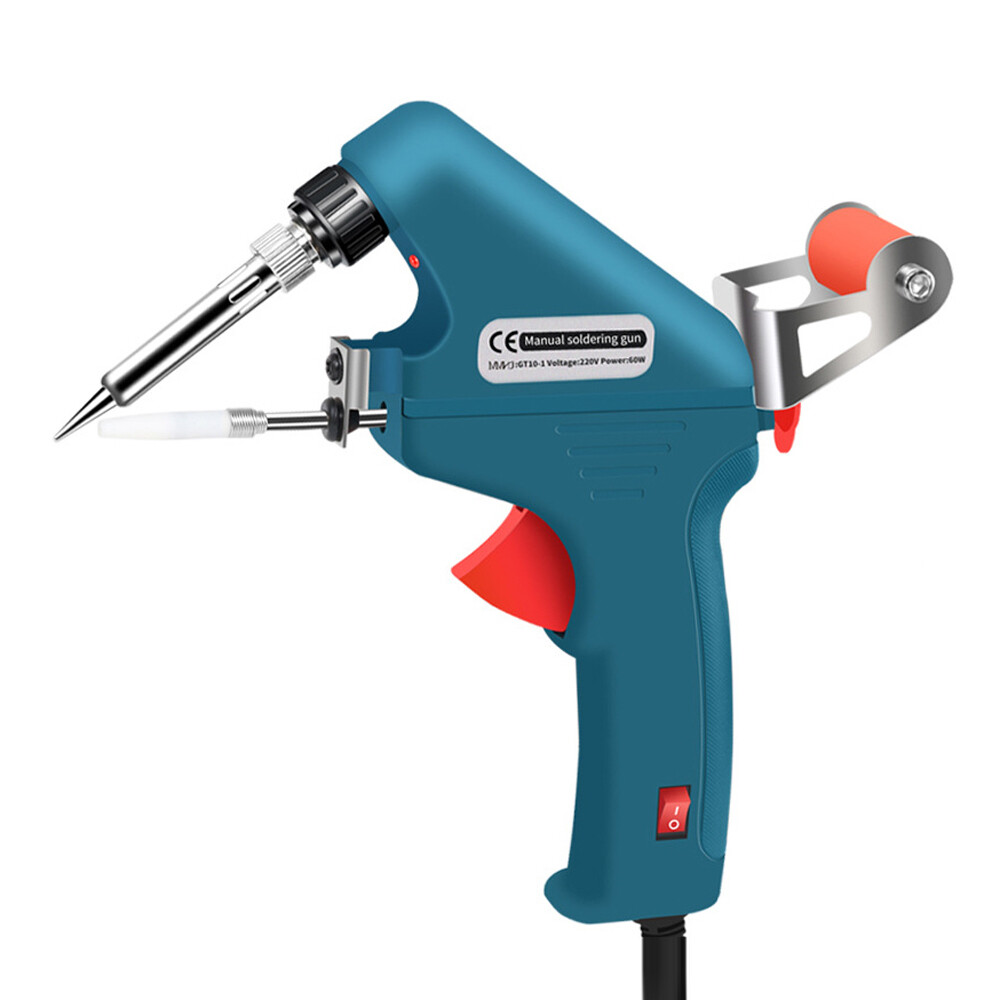 Nishore-60W Handheld Soldering Iron Automatic Tin Feeding Machine Electronic Welding Tool for DIY Home Repairing