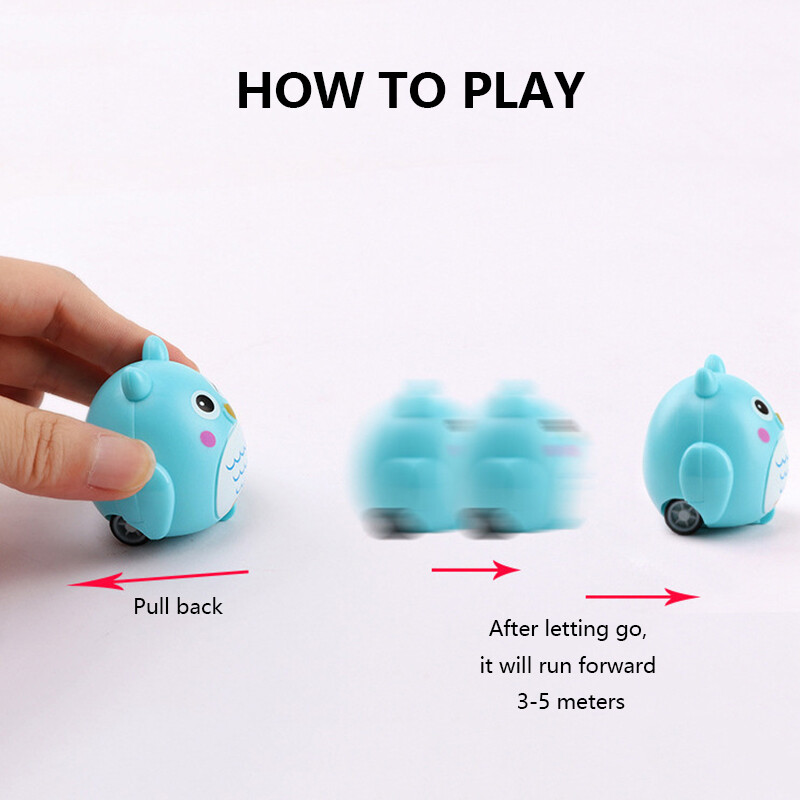 【YIDEA Hongkong】đồ Chơi Động Vật Mini Xe Kéo Ngược Chống Rơi Xe Đồ Chơi Chạy Theo Quán Tính