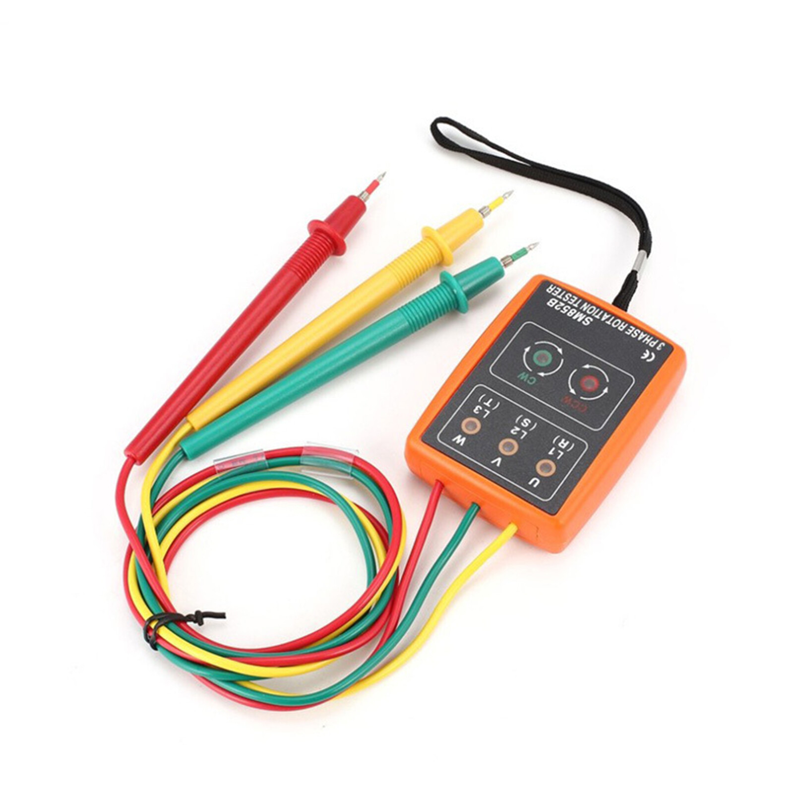 BDZL SM852B Digital Phase Detector Professional Intelligent Dual-use Accurate High Performance Check Phase Sequence Portable 3 Phase Rotation Tester Indicator LED Buzzer for Industry Phase Sequence Meter