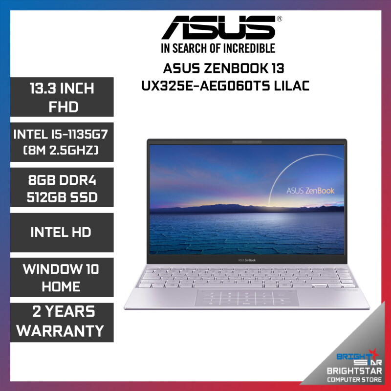 ASUS ZenBook UX325E Laptop (13.3 Inch FHD | Intel Core | I5-1135G7 (8M 2.5GHZ) | 8GB RAM | Intel Graphic | Windows 10 + Microsoft Office Home & Student | 2 Years Warranty) Malaysia