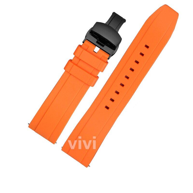 22mm Fluoro rubber strap for Samsung watch 3 45mm / Gear S3 Classic / Frontier / Gear 2 R380 / Galaxy Watch 46mm .20mm Fluoro rubber Smart Watch Bracelet For Samsung watch3 41mm / Galaxy Watch 42mm/ Active 1/ Active2 /Gear S2 Classic