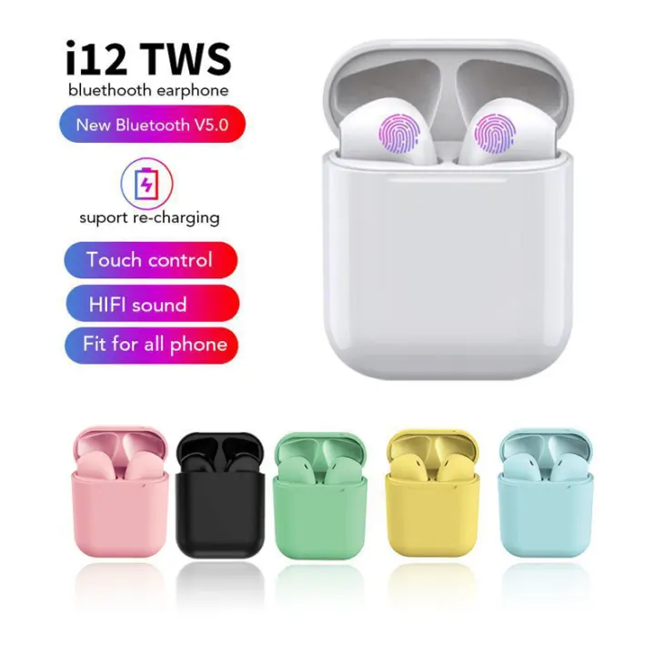 headset bluetooth tws i12
