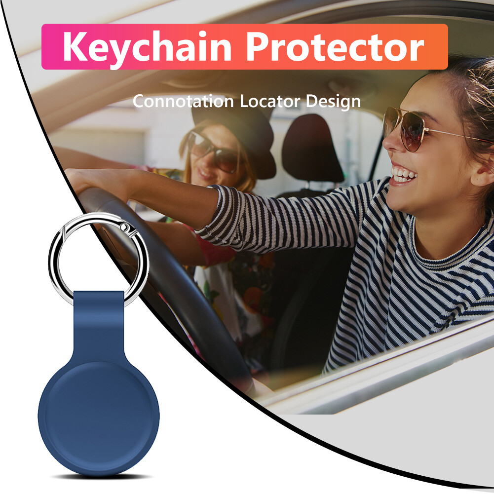 Portable Silicone Protective Cover with Keychain for Airtags Protective Case for Airtags