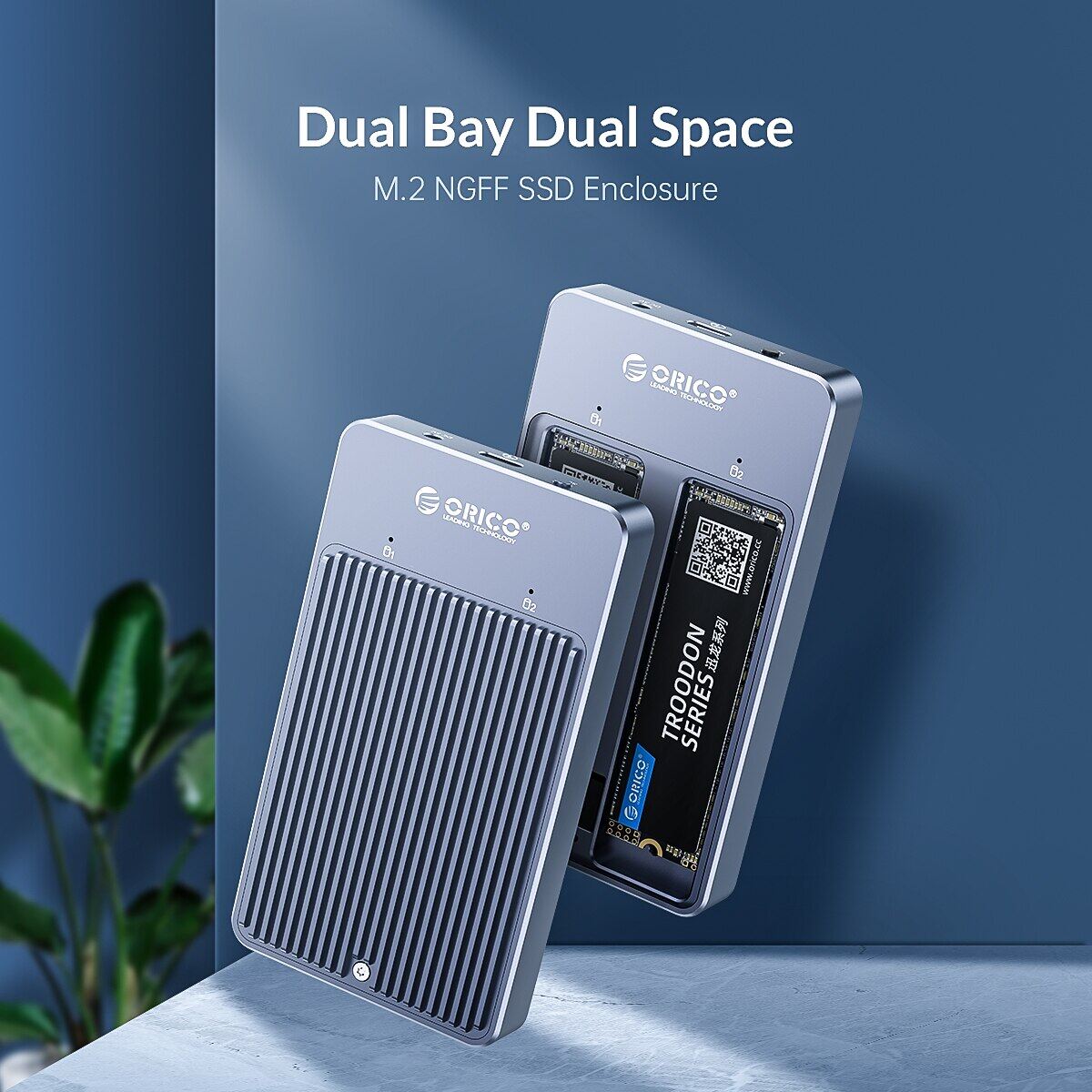 ORICO LSDT RAID Dual Bay M2 SSD Case Support M.2 NGFF SATA SSD Disk For B Key & B+M Key SSD Support PM/RAID 0/RAID 1/JBOD Mode